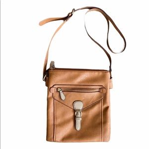 Charming Charlie Large Faux leather Crossbody Bag